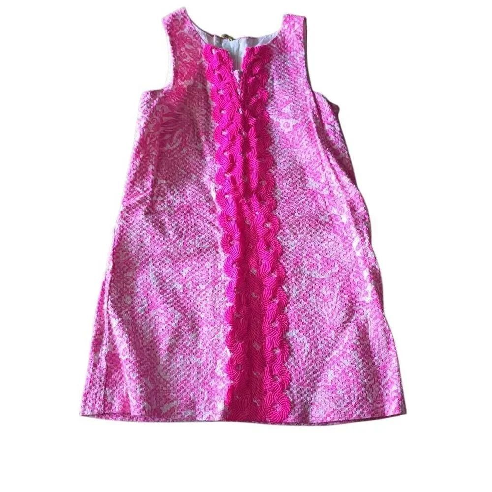 Lilly Pulitzer x Target Girls Size 5T Hot Pink Sleeveless Tank Shift Dress